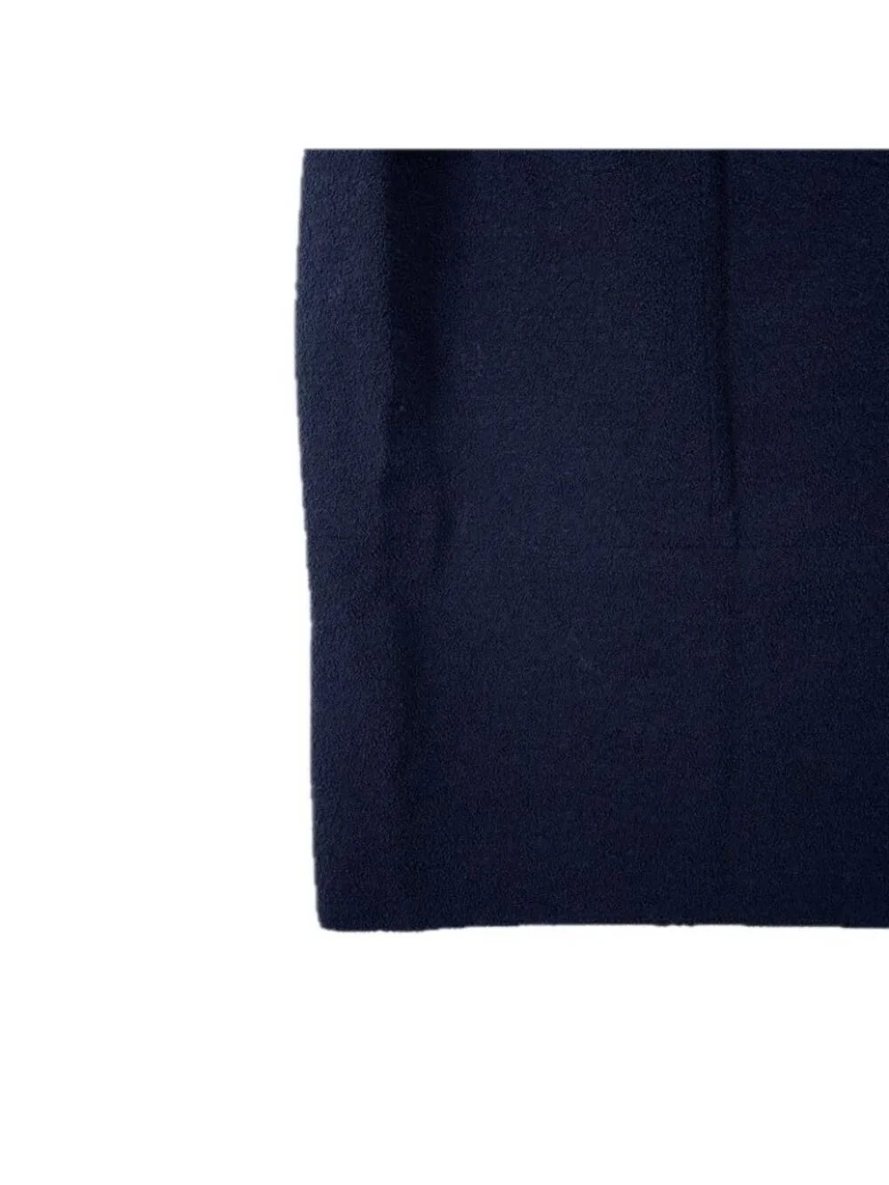 Chanel Pencil Skirt AW Wool Navy Silk 40